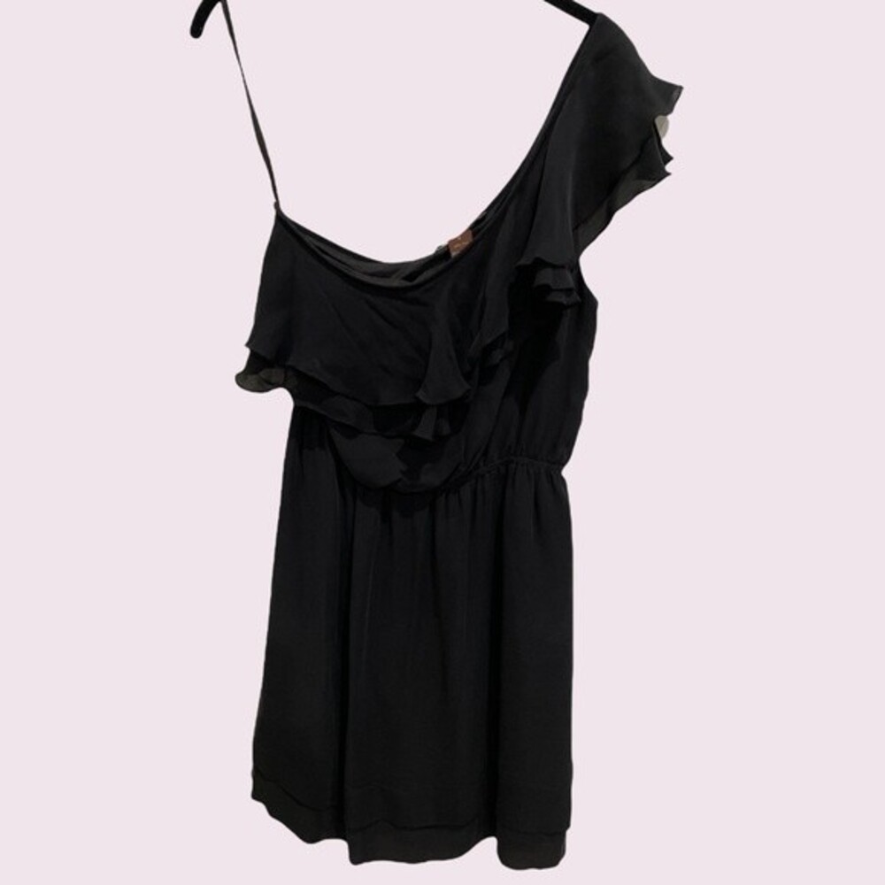 Single One Shoulder Silk Dress SZ M EUC